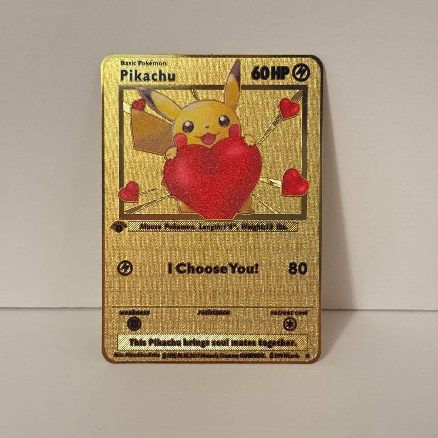 V-Day Stainless Steel Gold Plated Card